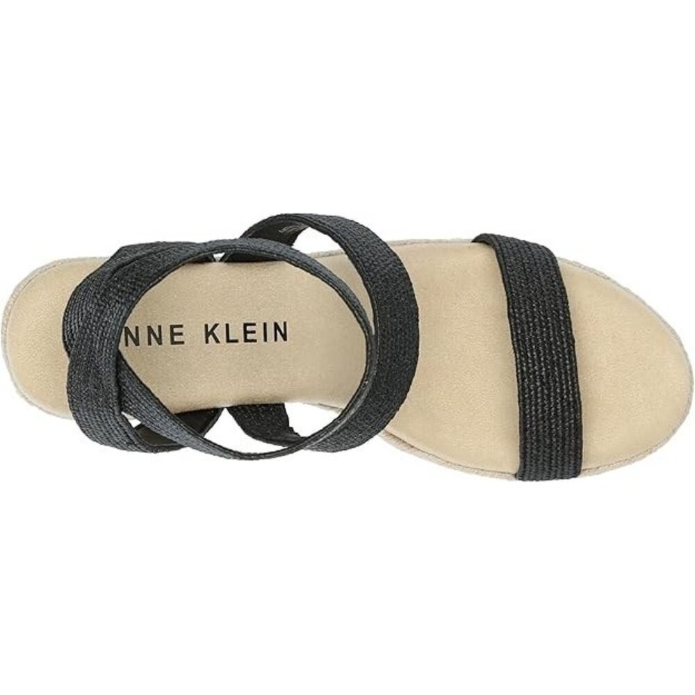 Anne Klein Women's Willa Espadrille Wedge Sandals Black, 7.5 NIB - Picture 3 of 7